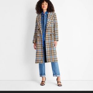 kahlana barfield brown X target houndstooth coat